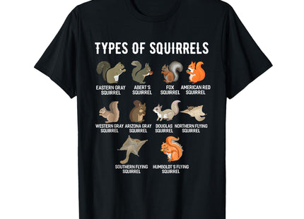 Types of Squirrels Shirt Funny Squirrel Shirt Cute Squirrel T-Shirt