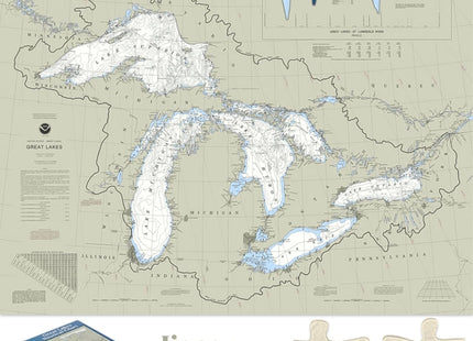 Heritage Puzzle Great Lakes Nautical Chart 1000 Pieces