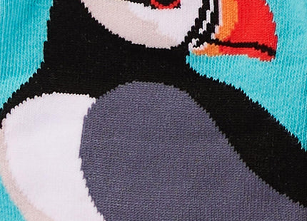 Sock It To Me Puffin Awesome Men's Crew Socks, Blue