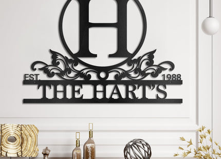 Custom Metal Name Sign Metal Wall Art Split Letter Monogram Wall Art Personalized Wedding Gift Fire Pit Outdoor Decor Cabin Sign