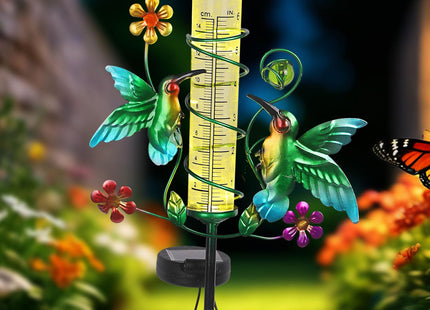 YHSOLAR Hummingbird Rain Gauge Outdoor for Measuring Precipitation