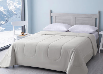 Amazon Basics Cooling Comforter, Temperature Regulating Blanket for Hot Sleepers, Summer & All Season Bedding, Lightweight, 90"x90", Queen, Gray
