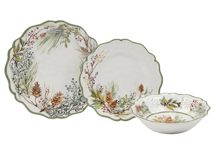 Certified International Winter Forest 12 Pc Dinnerware Set, Service for 4