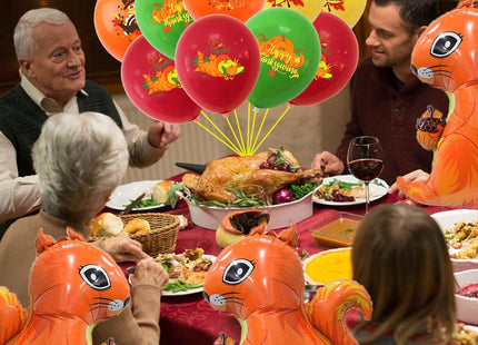 HADCKJA Squirrel Balloons Thanksgiving Party Supplies Thanksgiving Balloons Squirrel Balloon Thanksgiving Latex Balloon for Thanksgiving Party Decorations Thanksgiving Theme Birthday Decorations 15Pcs