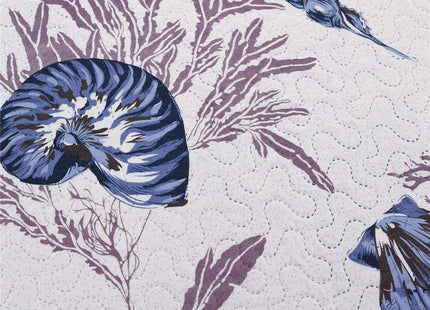 Twin Size Quilt Set Beach Quilt Bedding Twin Quilts Bedspread Coverlet Coastal Ocean Bedding Summer Lightweight Reversible Quilt Beach Bed Spread Coverlet Starfish Conch Shell Home Decor Blue