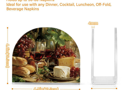 Xmycdz Autumn Wine Napkin Holder for Table Chees Acrylic Tissue Dispenser