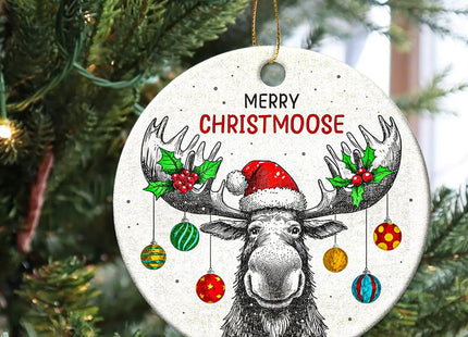 Moose Ornaments for Christmas Tree, Christmas Vacation Ornament, Hunting Woodland Animal Deer Ornaments, Cute Ornament for Kids - Moose Gifts for Women Lovers