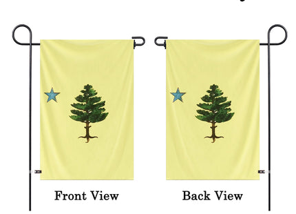 Original Maine State Garden Yard Flag 12x18Inch American Territories ME Yard Banner Vertical Double Sided Polyester Small Flag Patriotic State Celebration Party Outside Decor (Pattern B)