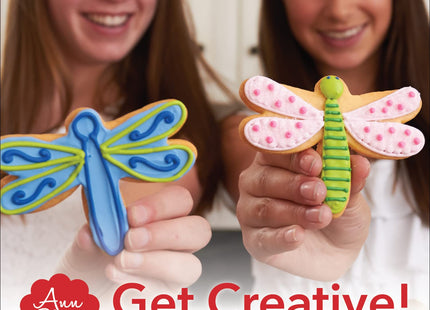 Mermaid Cookie Cutters and Decorating 5-Pc. Set Made in USA by Ann Clark, Starfish, Seashell, Mermaid Tail, Teal & Sky Blue Food Coloring Gel