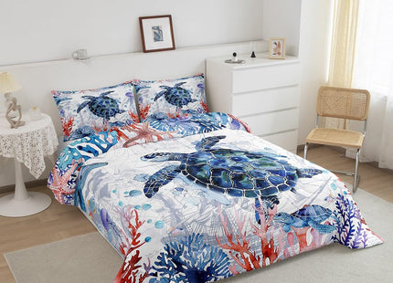 Feelyou Kids Boys Girls Sea Turtle Comforter Set Twin Size