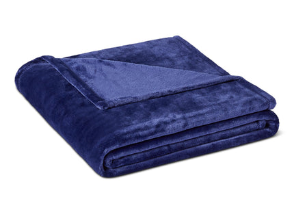 Amazon Basics Throw Blanket, Ultra-Soft Flannel Fleece, Cozy for Couch Sofa Bedroom, Fade-Resistant, 50 x 60 Inches, Navy