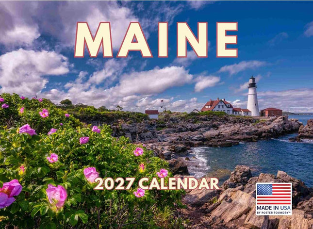 Maine Calendar 2027 Monthly Wall Calender 12 Month