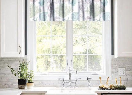 JESTRONRY Starfish Seashells Valance Curtain, Ocean Beach Theme Curtain Valances for Bedroom Living Room Kitchen Decor with Rod Pocket