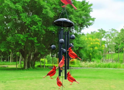 Cardinal Wind Chimes for Outside,Metal Chimes,Cardinal Gifts for Women