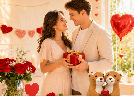 SUTIMAS Otter Valentines Day, for Girlfriend, Couple Figurine
