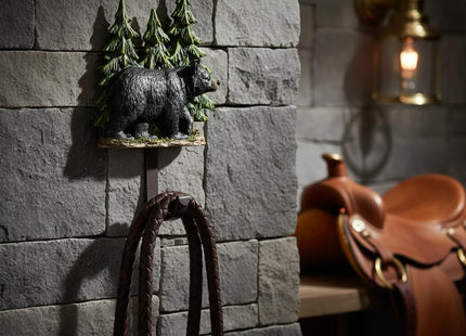 Comfy Hour 8 Inch Bear Wall Hook, Black Bear Wall Decor
