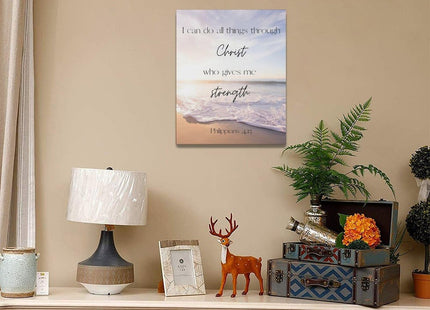 Tijuboni Coastal Christian Bible Verse Wall Art 16"x20"