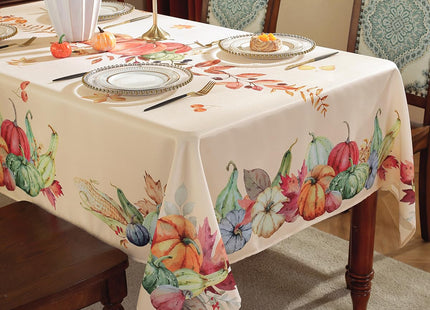 SASTYBALE Fall Tablecloth Rectangle, Autumn Pumpkin, 52" x 70"