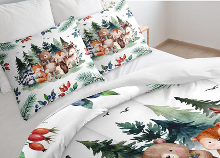 Pamnest Twin Comforter Set, 2 Pieces Woodland Animal Bedding, All Season