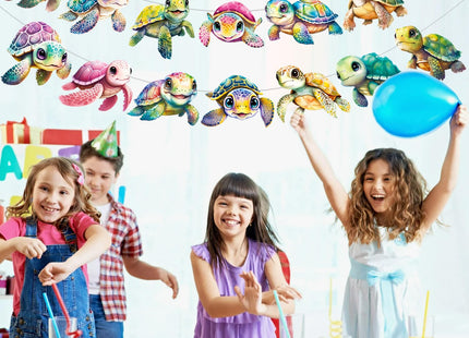 Sea Turtle Banners Turtle Birthday Party Decorations Ocean Animals Turtle Cutout Banners Baby Turtles Party Decorations for Under The Sea Baby Shower Supplies