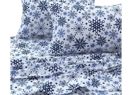 Tribeca Living Queen Deep Pocket Flannel Sheet Set, Plaid Moose