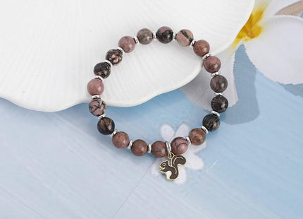 Fullrainbow Cute Squirrel Bracelet for Women Squirrel Gifts for Squirrel Lover Squirrel Spirit Animal Gifts Squirrel Bracelet (Brown Squirrels Gifts)