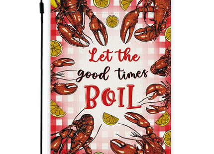 Crawfish Boil Garden Flag 13×18 Inch lobster Seafood Home Party Decor