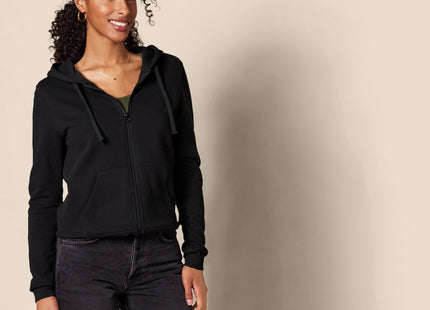 Amazon Essentials Women's Midweight Fleece Full-Zip Hoodie with Drawstring (Available in Plus Size), Black, X-Large