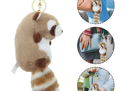 Abaodam Raccoon Keychains Plush Stuffed Animal Keychain Soft Raccoon Toy