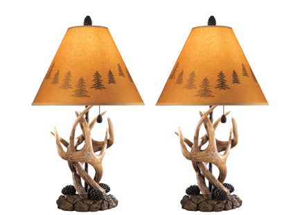 Signature Design by Ashley Derek Rustic Table Lamps, Living Room, Set of 2