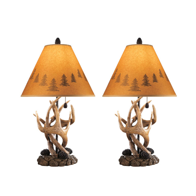 Signature Design by Ashley Derek Rustic Table Lamps, Living Room, Set of 2