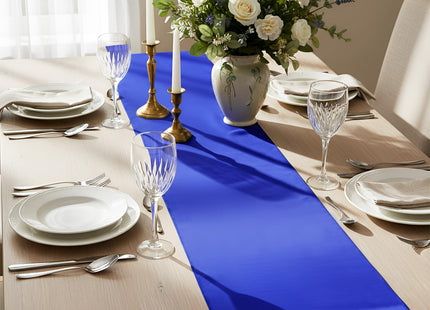 Windkream 12 Pcs Blue Series Satin Table Runner Coastal Party Decorations