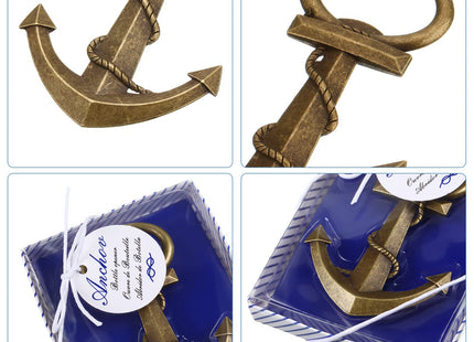 Honeydak 24 Pcs Nautical Bottle Openers Anchor Ship Wheel Antique Metal