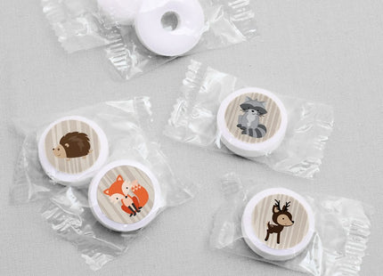Woodland Creatures Party Favors - Round Candy Stickers - 108pc