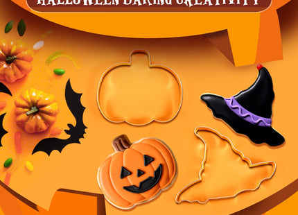 Teenyyou 6 Pcs 8" Large Halloween Cookie Cutters, Pumpkin