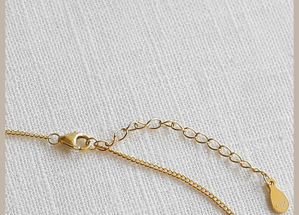 LUUK LIFESTYLE Sterling Silver Necklace with Anchor Pendant, Gold