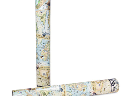 Xplorer Maps Maine Hand-Drawn Map – 24x18 Vintage-Style Lithographic Print – Made in USA