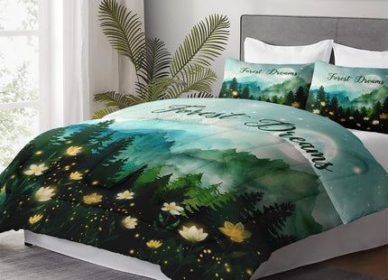 WeCozy Twin Comforter Set, 2 Pieces Forest Mountain Bedding Set