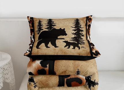 Erosebridal Rustic Bear Family Bedding Set Full