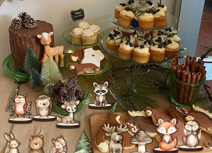 Woodland Baby Shower Decorations 12Pcs Woodland Centerpieces for Table Decorations