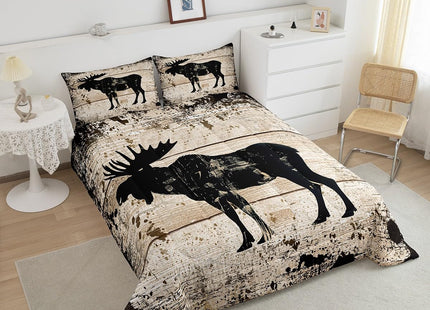 Feelyou Moose Comforter Set Queen Size Bedding Set 3Pcs for Kids