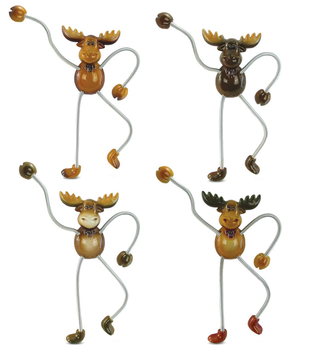 COTA Global Moose Springy Fridge Magnets - Novelty Cool Magnets - Set of 4