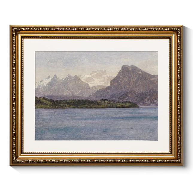 ARPEOTCY Vintage Gold Framed Wall Art, Coastal Range Landscape, 13x16 inch
