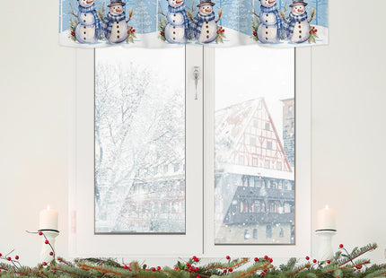 Christmas Valances for Kitchen Windows, Red Buffalo Plaid Xmas Tree Cabin Gnome Elk Valance Rod Pocket Window Curtain for Bathroom Cafe Basement, Farmhouse Small Window Treatment, 42" W x 12" L