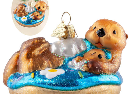 HZYC Christmas Ornaments,Glass Sea Otter Ornament,Christmas Tree Decoration