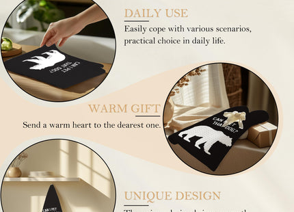 JFFTLL Funny Bear Kitchen Towels, Bear Gifts for Women Men Dish Tea Towels for Kitchen Decor, Can I Pet That Dog Wild Animal Decorative Hand Towel for Bathroom Decor, 16x24 Inch
