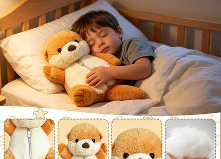 XYHQYB 5 Pcs Sea Otter Stuffed Animals, 17" Large Mommy Stuffed Otter Plush Toy with 4 Babies for Girls Boys, Soft Cuddly Otter Plushies Pillow Toy Gift for Kids Birthday Christmas Ocean Party
