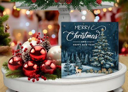 Merry Christmas Wooden Sign Deer & New Year Home Decor