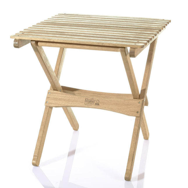 BYER OF MAINE Pangean Folding Wooden Side Table, Camping & Garden Use
