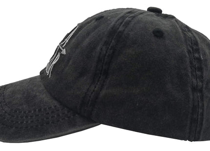 OASCUVER Men‘s Embroidered Papa Bear Hats Adjustable Baseball Cap Washed Denim Dad Hat(Papa Bear Embroidered Black, one Size)